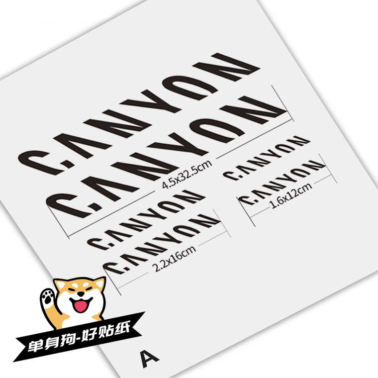 CANYON贴纸公路车山地车车架标