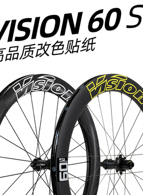 VISION 60SL轮组贴纸公路车碳刀圈改色防水个性自行车贴防晒银色