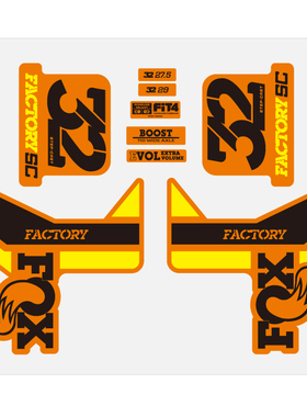 新款FOX 32 STEP CAST前叉贴纸山地车单车贴改色定制防水XC 32SC