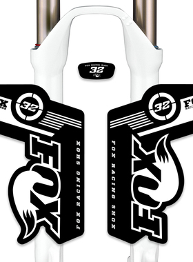 FOX 32前叉贴纸山地车前叉自行车贴单车定制防水狐狸经典版2012