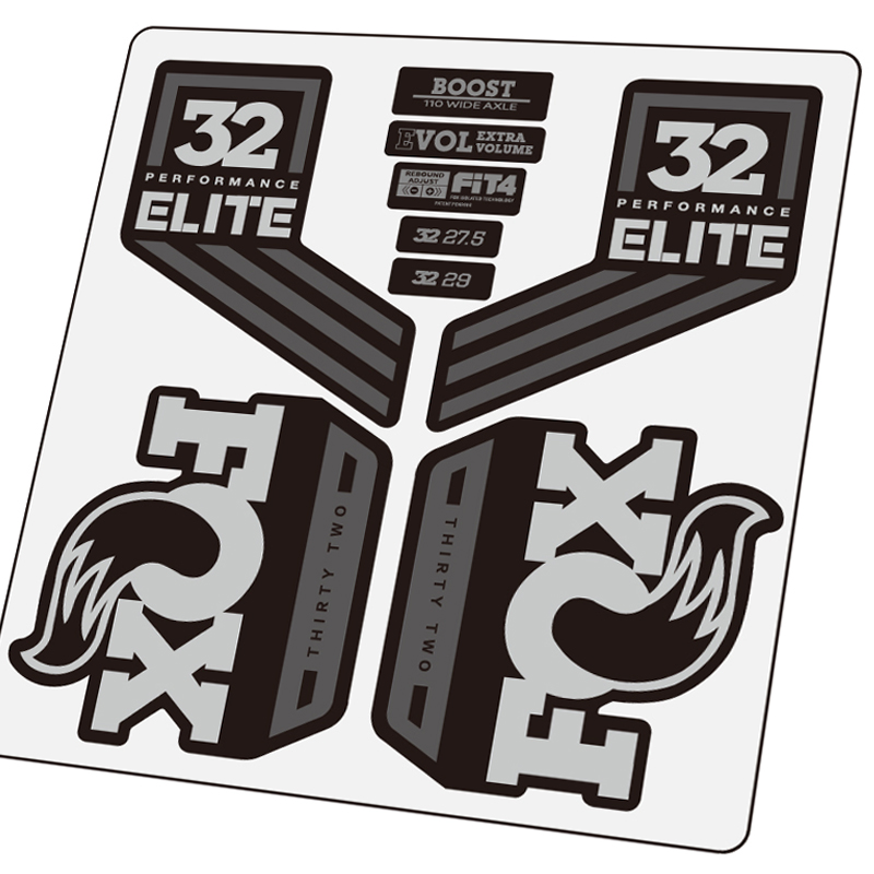 FOX 32 SC elite前叉贴纸山地车单车贴定制改色狐狸贴花XC