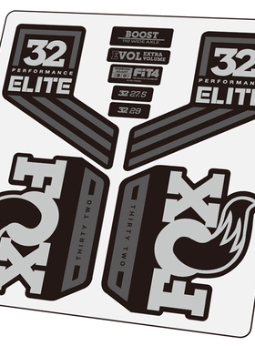 FOX 32 SC elite前叉贴纸山地车单车贴定制改色狐狸贴花XC