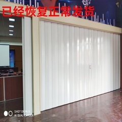 环保PVC折叠门 推拉开放式厨房移门室内隔断卫浴间隐形吊轨商铺门