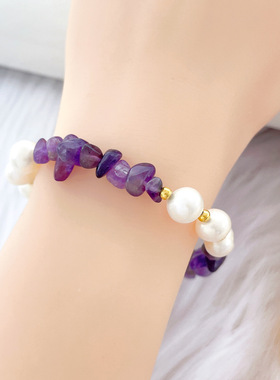 水晶珍珠手链女款新款时尚简约