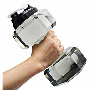 充水哑铃水杯便携注水塑料水壶健身器材water injection dumbbell