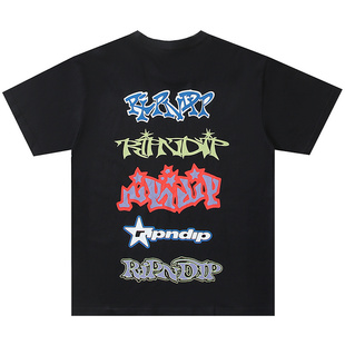 美国潮牌RIPNDIP贱猫中指猫纯棉短袖 T恤王牌ACE涂鸦男女情侣款