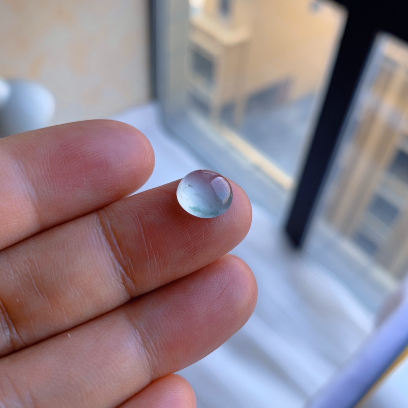 70008缅甸天然翡翠冰种蛋9.6×94.×4.2