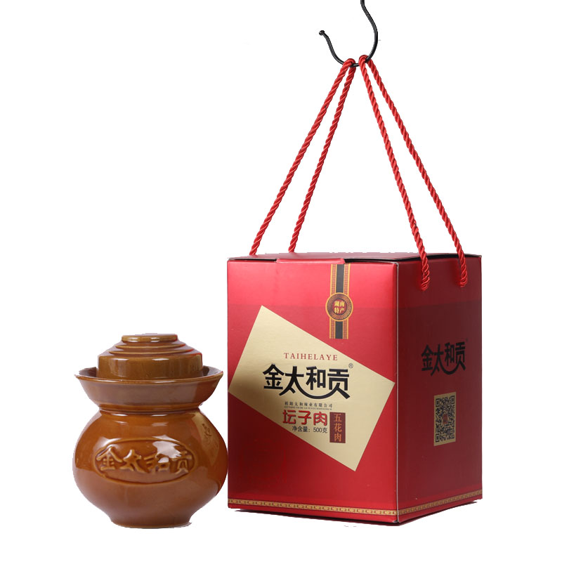 坛子肉超辣500g礼盒装五花肉湖南郴州桂阳特产正宗金太和贡辣酱肉