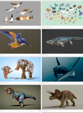 sketchfab Artstation 模型资源 下载器 支持动画自动上贴图 月卡