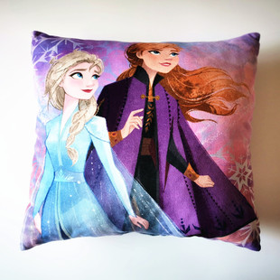 冰雪奇缘靠垫芯坐垫40x40抱枕靠垫套客厅沙发安娜艾莎FROZEN 外贸
