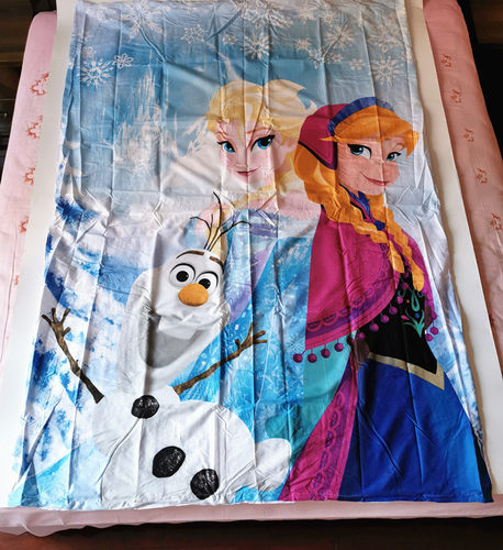 冰雪奇缘被套被罩枕套140x200 爱莎安娜FROZEN儿童卡通学生 外贸