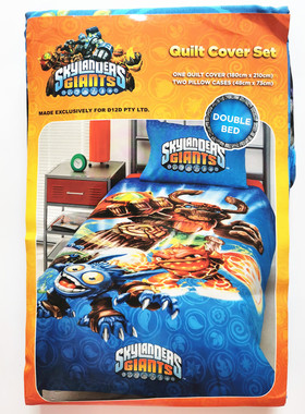 小龙斯派罗被套被罩枕头套180x210三件套儿童SKYLANDERS卡通 外贸