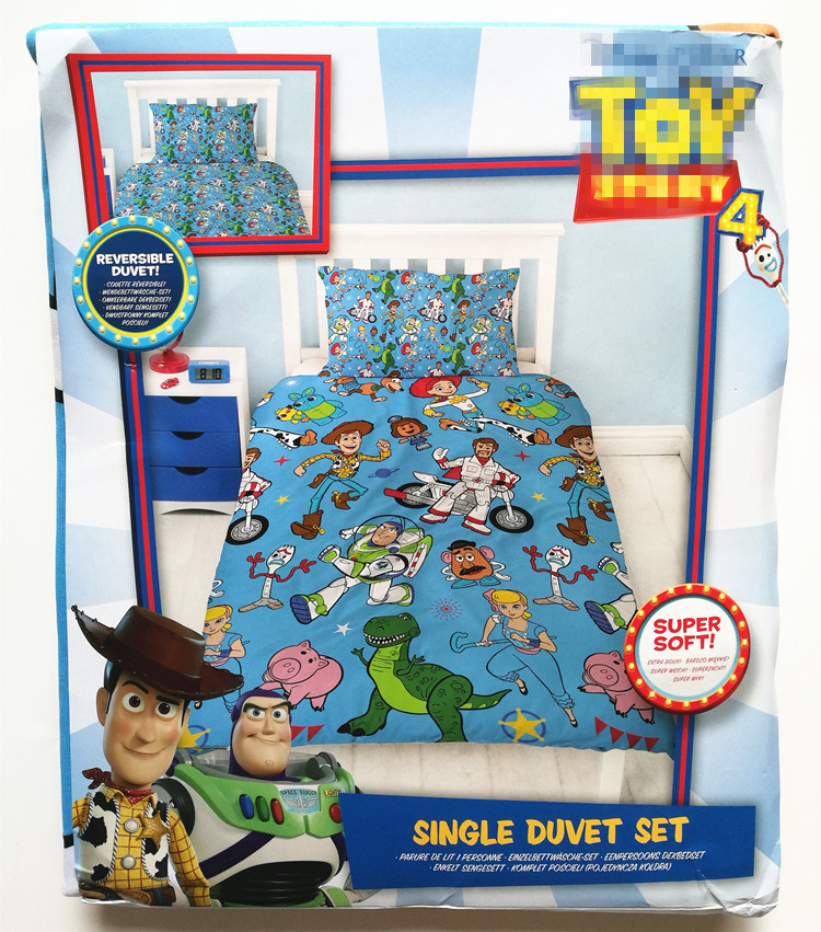 巴斯光年玩具总动员被套被罩枕头套135x200儿童TOY STORY卡通外贸