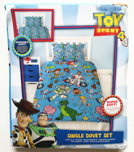 巴斯光年玩具总动员被套被罩枕头套135x200儿童TOY STORY卡通外贸