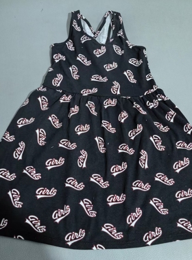 140-160码外单出口女童儿童大童吊带连衣裙字母裙