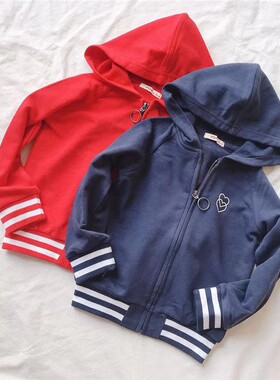 100-150码外单出口女童儿童中大童秋季连帽卫衣休闲上衣春款外套