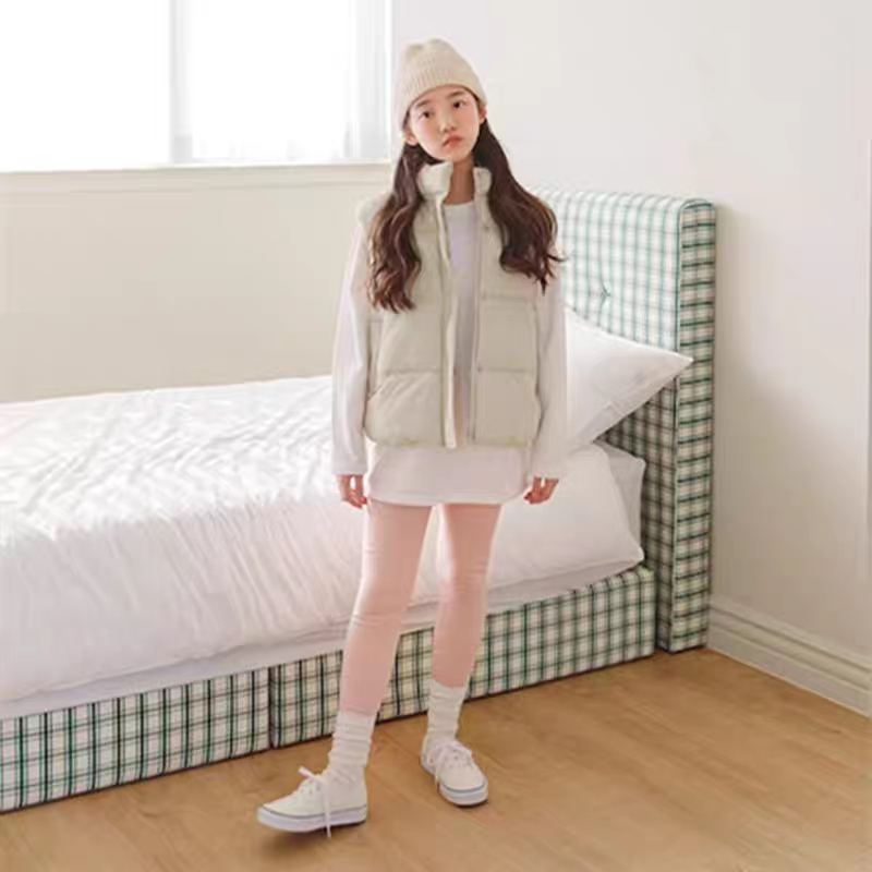 韩国单外贸出口韩国160大童少女亲子粉色高弹力春季打底裤长裤