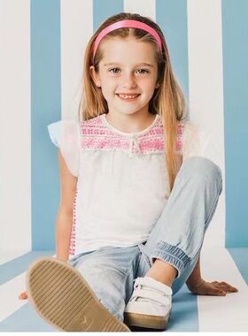 110-150码外单出口欧美女童儿童中大童人棉T恤夏装上衣小衫