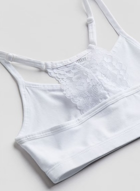 出口欧美140-160码少女发育期少女单层无胸垫背心抹胸内衣