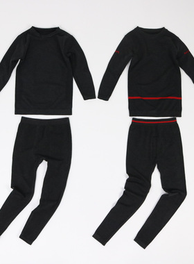 120-150码发热男女童儿童滑雪运动速干保暖内衣套装两件套