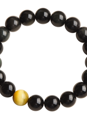 天然金虎眼黑曜石手链