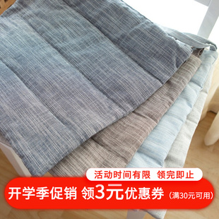 防滑四季素色棉麻薄坐垫办公室椅垫学生宿舍凳垫座椅屁垫子汽车秋