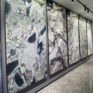 南通1200x2700x12mm宝格立熊猫白岩板别墅楼梯岩板sk特定花色奢石