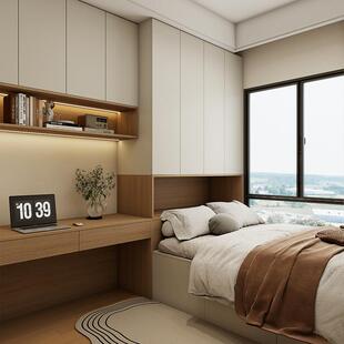 上海南通橱柜定 制衣柜榻榻米实木衣柜定 制现代极简工厂衣柜