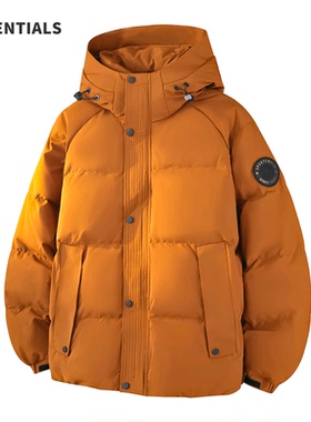 ESSENTIALS羽绒服男2025年冬季新品连帽加厚时尚休闲百搭保暖外套