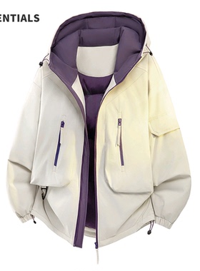 ESSENTIALS运动休闲冬季男士防风潮牌羽绒服户外加绒加厚保暖外套