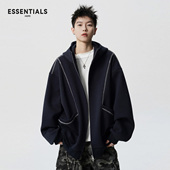 HOPE美式 潮流新款 宽松夹克男生春季 ESSENTIALS 开衫 连帽休闲外套