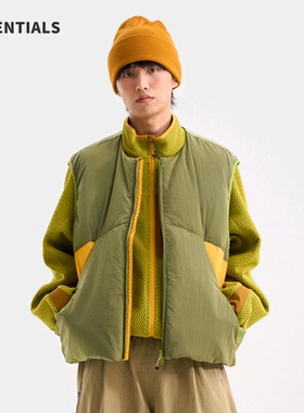 ESSENTIALS户外白鸭绒羽绒服马甲男女款冬季外叠穿保暖无袖外套