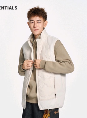 ESSENTIALS羽绒棉马甲无袖外套休闲棉服加厚保暖坎肩背心马甲男