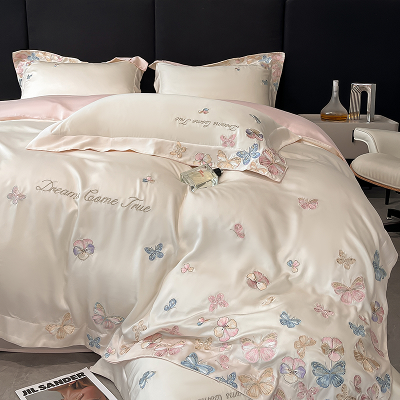 夏季冰丝凉感双面水洗天丝四件套