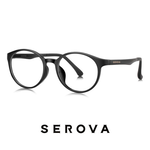 SEROVA施洛华素颜圆框修颜近视眼镜女百搭减龄可配近视度数 SF305