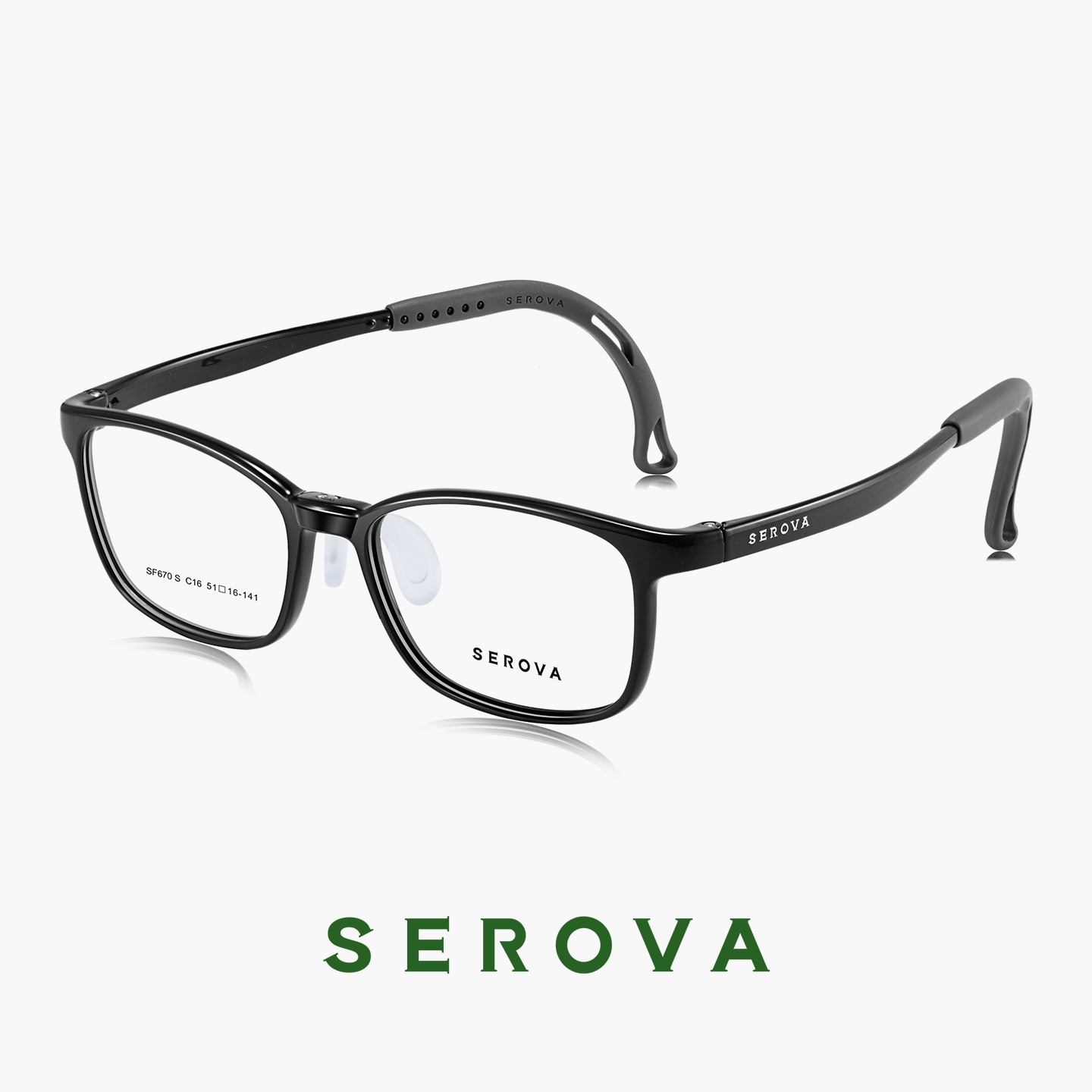 SEROVA施洛华小豆芽系列儿童青少年学生防蓝光近视眼镜框架SF670S
