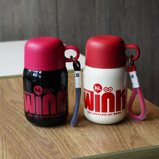 新款吸管保温杯迷你高颜值316不锈钢便携学生儿童旅行水杯子可爱