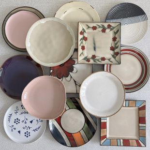 〖清仓特价〗瑕疵8寸盘子陶瓷家用菜盘沙拉盘凉菜盘牛排早餐盘