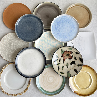 〖清仓小盘〗瑕疵陶瓷餐盘家用菜盘商用西餐牛排盘个性点心盘浅盘