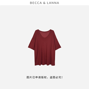 萊賽爾短袖 純色時尚 T恤百搭休閑通勤寬松上衣女D0233 硬貨哥