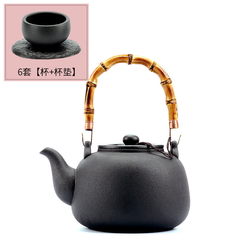 易虎堂台湾火山石陶壶烧水壶煮茶电陶炉纯手工养生茶壶功夫泡茶具