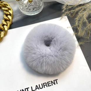 韩国简约仿獭兔毛绒大肠发圈可爱马尾头绳不掉毛网 90%好评率