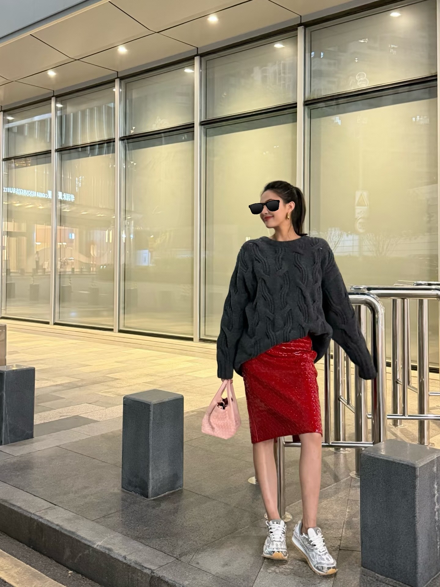 原单手工编制皮裙 圣诞新年本命战袍红 女王感满满！各种搭配都可