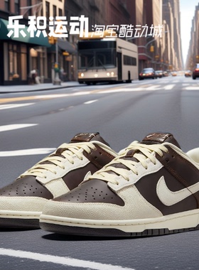 乐积运动NIKE DUNK LOW 白棕秋季新款复古低帮休闲板鞋IH7333-200