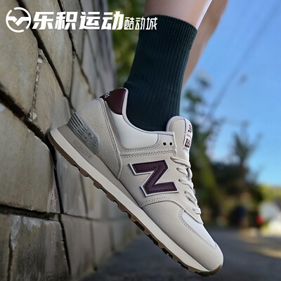 乐积运动 NEW BALANCE NB574 米白复古情侣低帮跑步鞋 WL574RCF