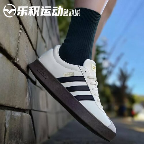 乐积运动 Adidas Vl Court 白色 T头鞋低帮德训鞋休闲板鞋 JI0497