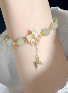 贝蝴蝶串珠手链手镯套装新中式轻