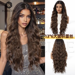 蕾丝假发头套tk新品跨境头套13*6欧美大面积手勾头套源头工厂