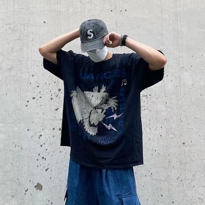 TravisScott联名虎头字母短袖T