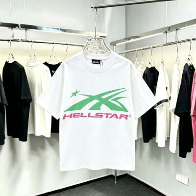 小众潮牌Hell地狱之星五角星字母印花短袖T恤美式复古宽松上衣夏
